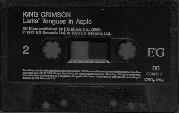 King Crimson : Larks' Tongues In Aspic (Cass, Album)