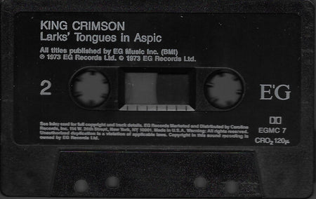 King Crimson : Larks' Tongues In Aspic (Cass, Album)