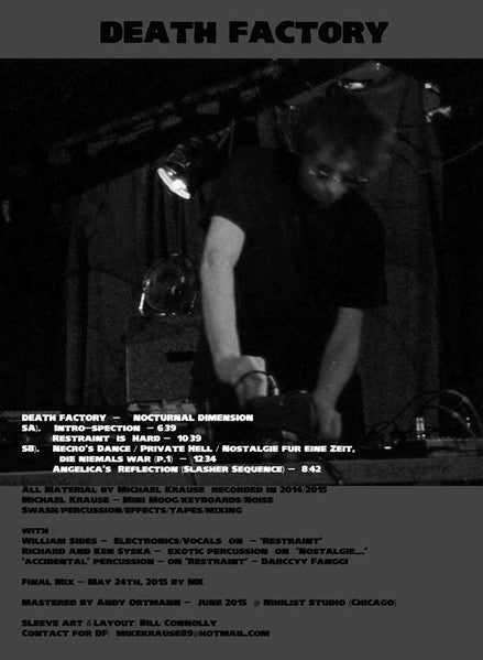 Death Factory (2) : Nocturnal Dimension (LP, Album, Ltd, Num + CDr, Maxi)