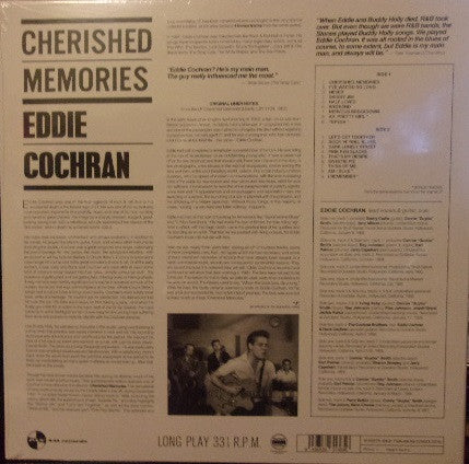 Eddie Cochran : Cherished Memories (LP, Album, Mono, Ltd, RE, 180)