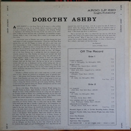 Dorothy Ashby : Dorothy Ashby (LP, Album)