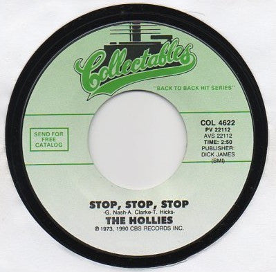 The Hollies : Stop, Stop, Stop / On A Carousel (7", Single, RE)