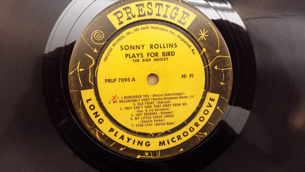 Sonny Rollins Quintet With Kenny Dorham And Max Roach : Rollins Plays For Bird (LP, Album, Mono, RP)