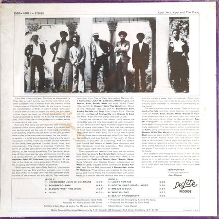 Kool & The Gang : Kool Jazz (LP, Comp, Scr)