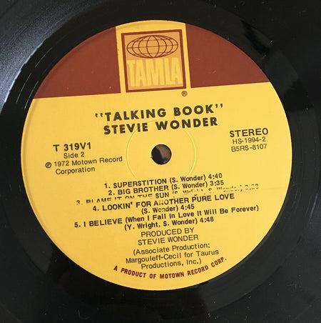 Stevie Wonder : Talking Book (LP, Album, Ind)