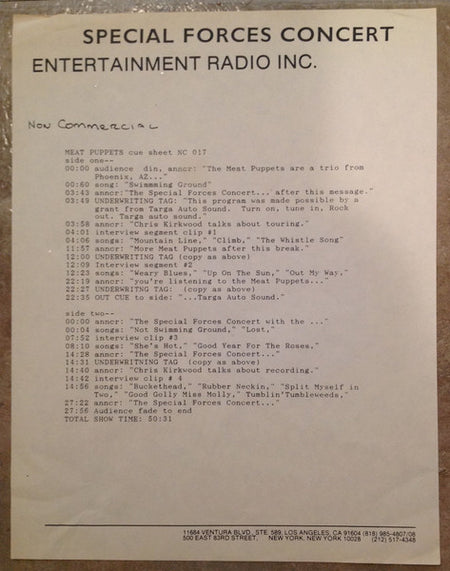 Meat Puppets : Special Forces Radio Concert (LP, Promo, Transcription, Non)