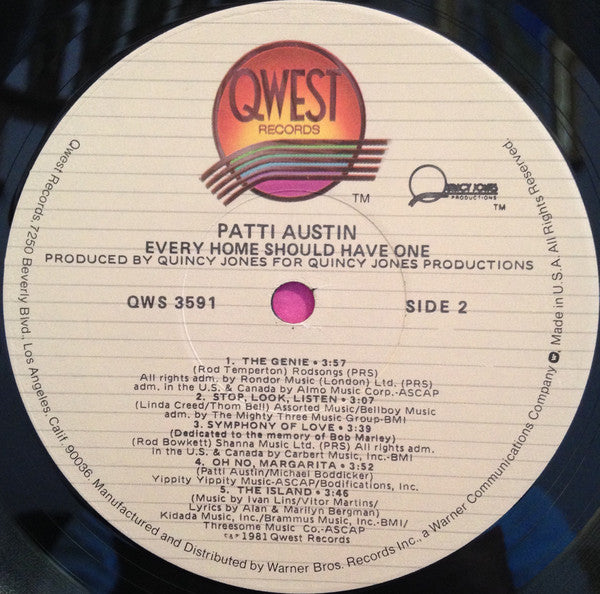 Quincy Jones Presents Patti Austin : Every Home Should Have One (LP, Album, Jac)