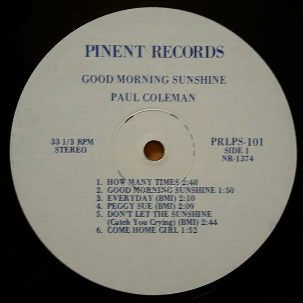 Paul Coleman : Good Morning Sunshine (LP, Album)