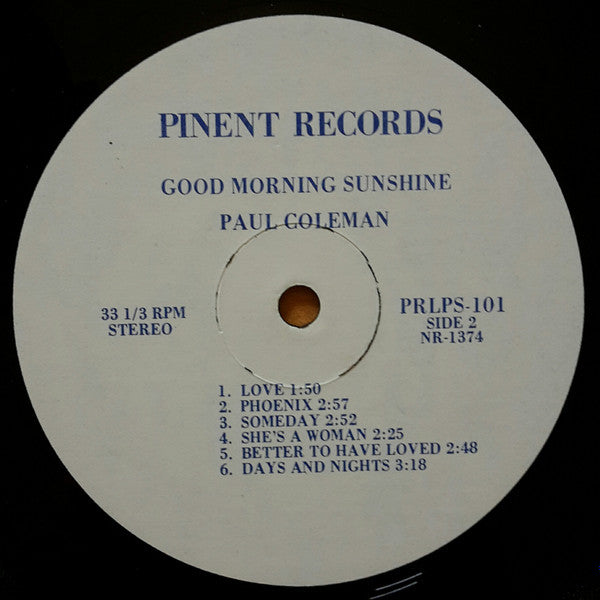 Paul Coleman : Good Morning Sunshine (LP, Album)