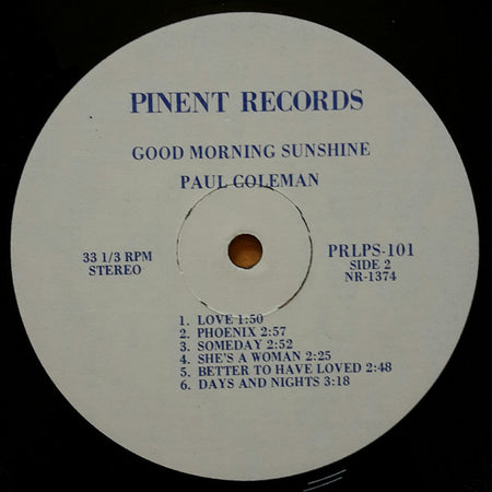 Paul Coleman : Good Morning Sunshine (LP, Album)