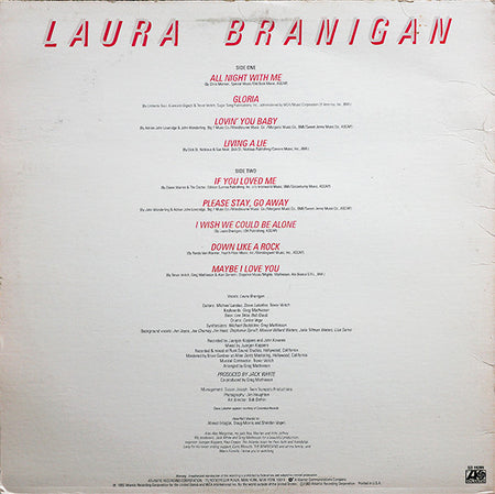 Laura Branigan : Branigan (LP, Album, Eur)