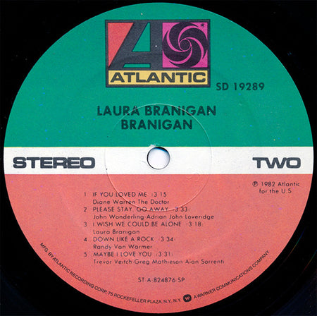 Laura Branigan : Branigan (LP, Album, Eur)