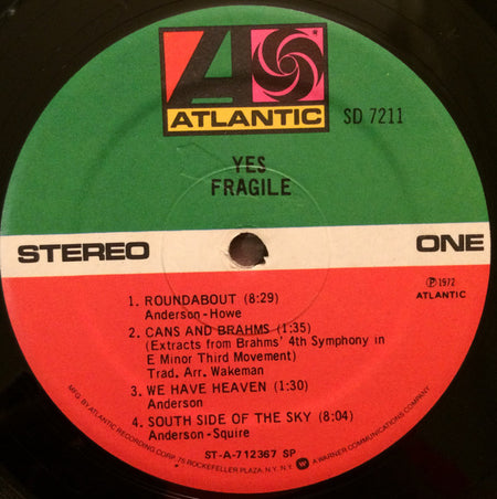 Yes : Fragile (LP, Album, RE, SP )