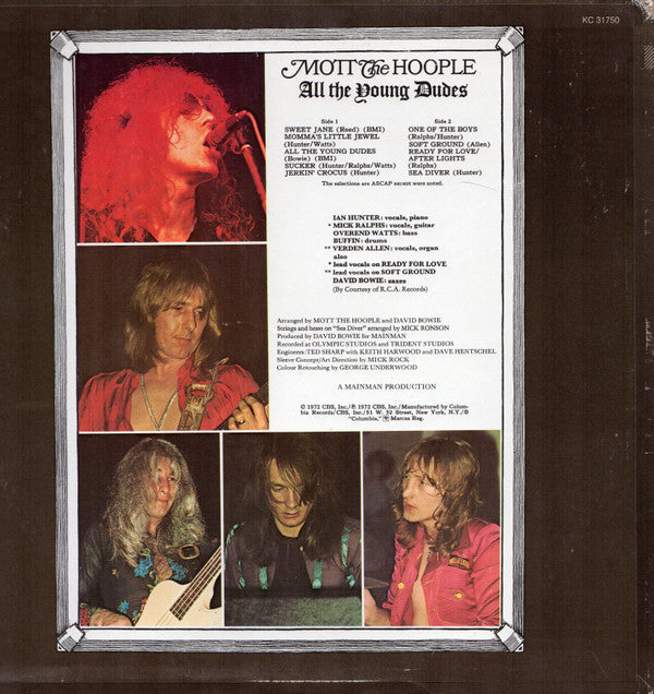 Mott The Hoople : All The Young Dudes (LP, Album, Ter)