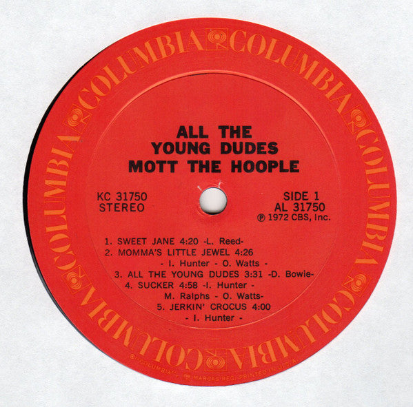 Mott The Hoople : All The Young Dudes (LP, Album, Ter)