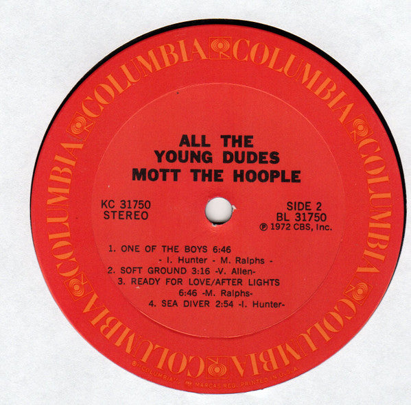 Mott The Hoople : All The Young Dudes (LP, Album, Ter)
