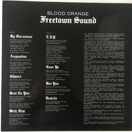 Blood Orange (2) : Freetown Sound (2xLP, Album)
