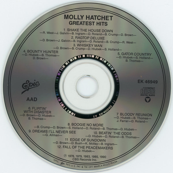 Molly Hatchet : Greatest Hits (CD, Comp, RP, Pit)