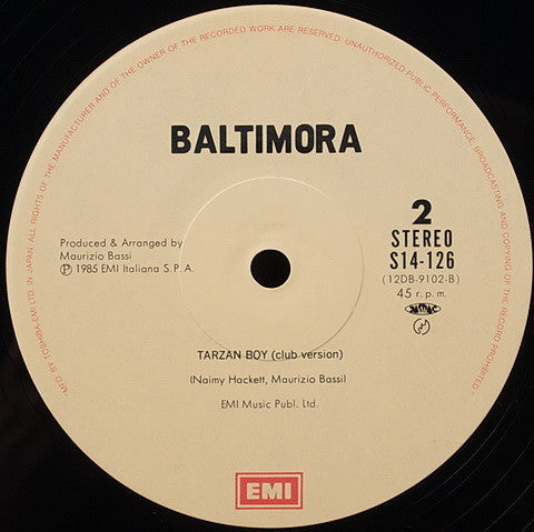Baltimora : Tarzan Boy (12")