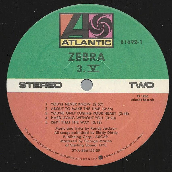 Zebra (8) : 3.V (LP, Album, Spe)