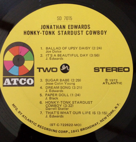 Jonathan Edwards (2) : Honky-Tonk Stardust Cowboy (LP, Album, MO )