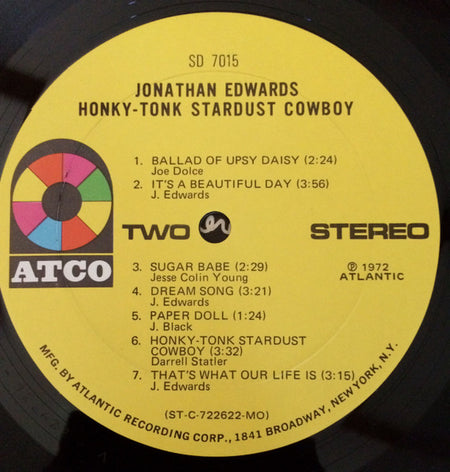 Jonathan Edwards (2) : Honky-Tonk Stardust Cowboy (LP, Album, MO )