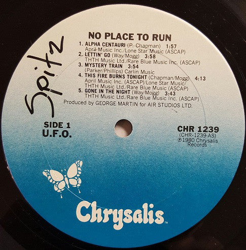 UFO (5) : No Place To Run (LP, Album, Ter)