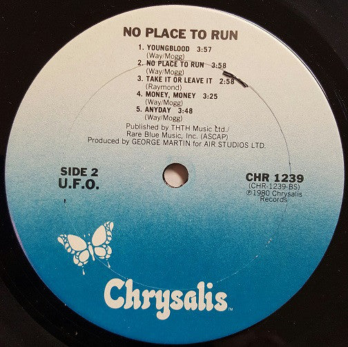 UFO (5) : No Place To Run (LP, Album, Ter)