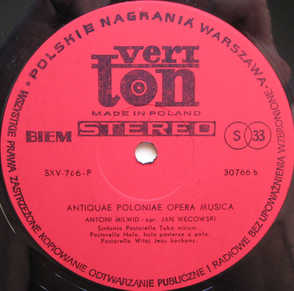 Antoni Milwid, Capella Cracoviensis , Dyr. Stanisław Gałoński : Sub Tuum Praesidium (LP, Album)