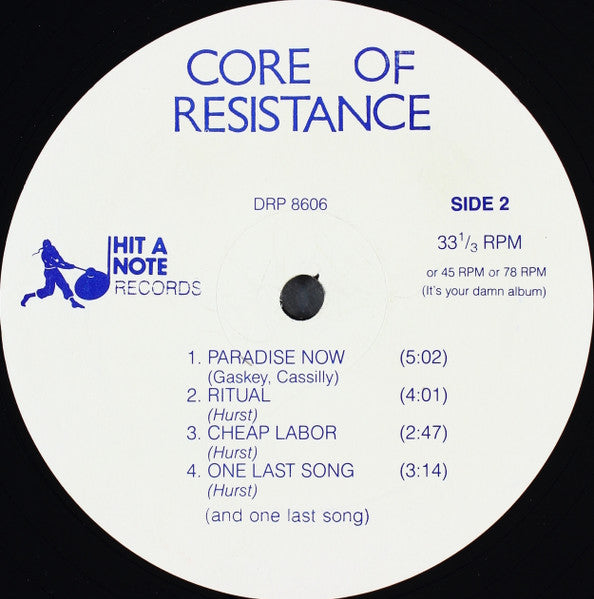 Core Of Resistance (2) : Core Of Resistance (LP, Album)