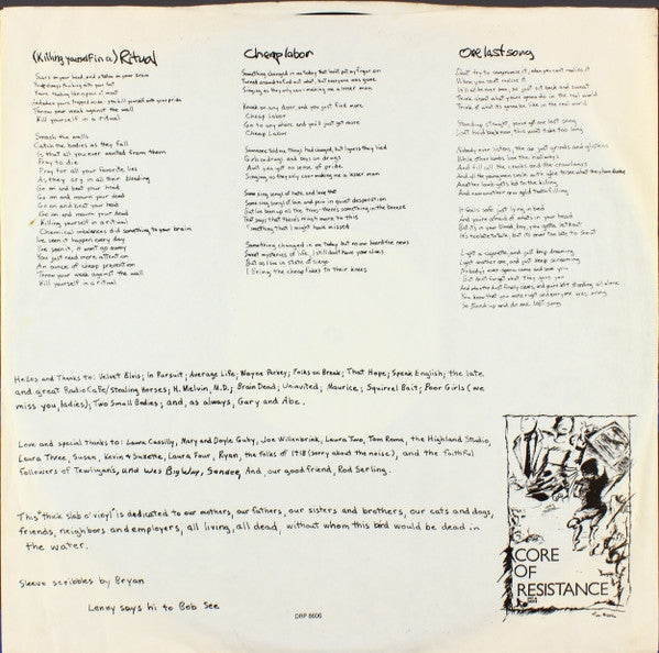 Core Of Resistance (2) : Core Of Resistance (LP, Album)