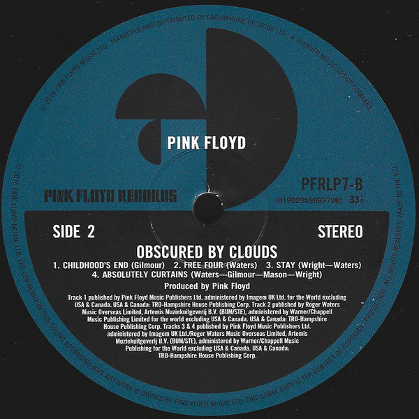 Pink Floyd : Obscured By Clouds (LP, Album, RE, RM, 180)