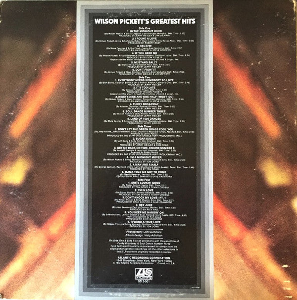 Wilson Pickett : Wilson Pickett's Greatest Hits (2xLP, Comp, RI )