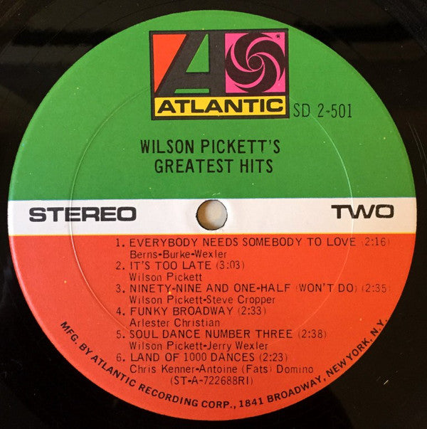 Wilson Pickett : Wilson Pickett's Greatest Hits (2xLP, Comp, RI )