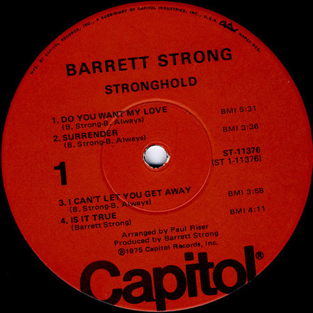 Barrett Strong : Stronghold (LP, Album)