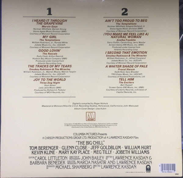 Various : The Big Chill (Original Motion Picture Soundtrack) (LP, Comp, Club, CRC)