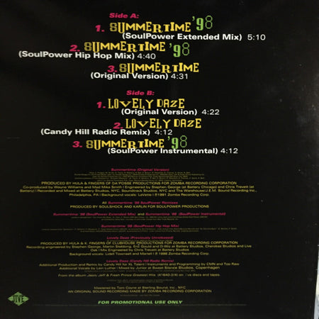 DJ Jazzy Jeff & The Fresh Prince : Summertime '98 (12", Promo)