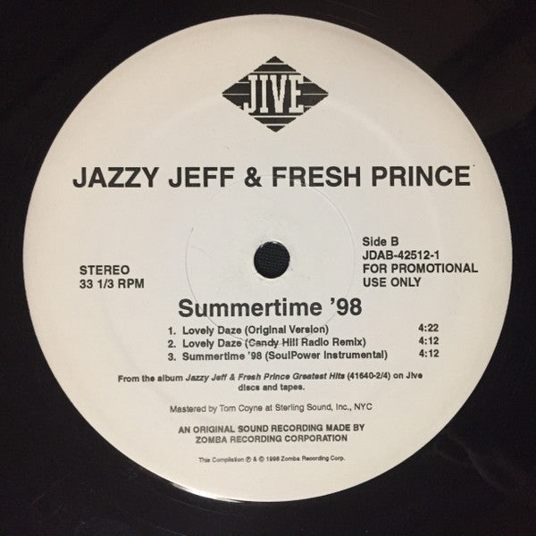 DJ Jazzy Jeff & The Fresh Prince : Summertime '98 (12", Promo)