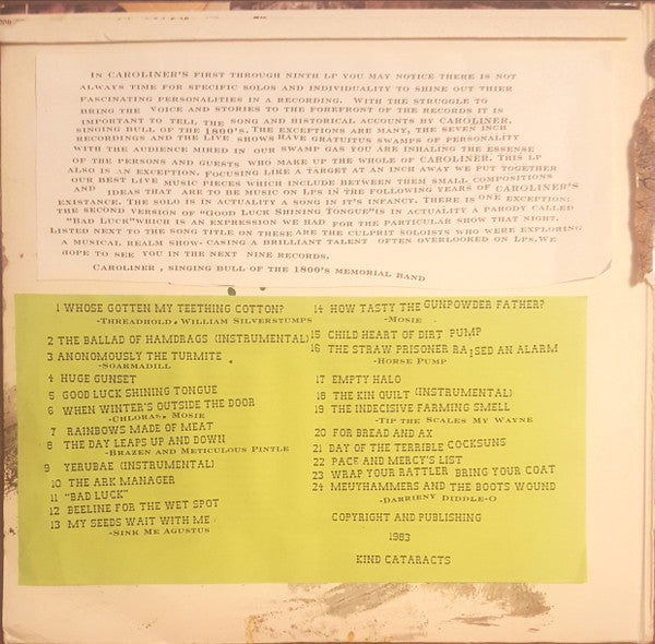 Caroliner : Our American Heritage - Volume One (LP, Album)