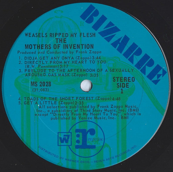 The Mothers Of Invention* : Weasels Ripped My Flesh (LP, Album, Ter)