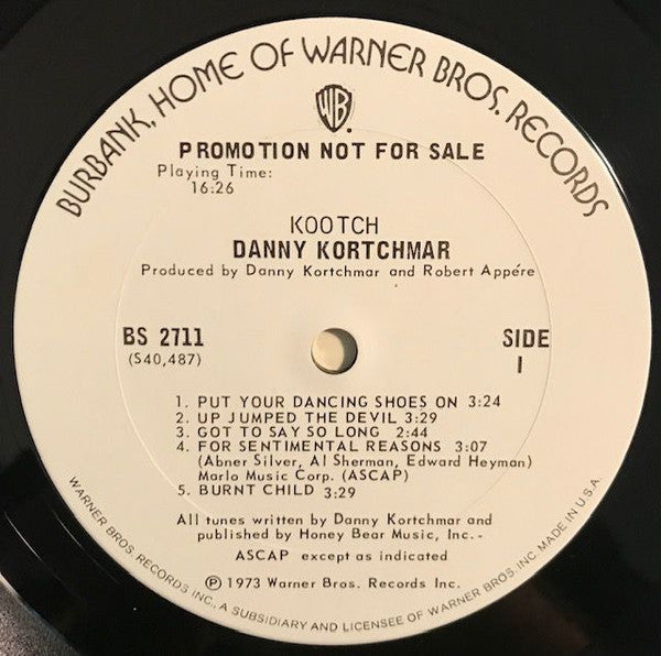 Danny Kortchmar : Kootch (LP, Album, Promo)