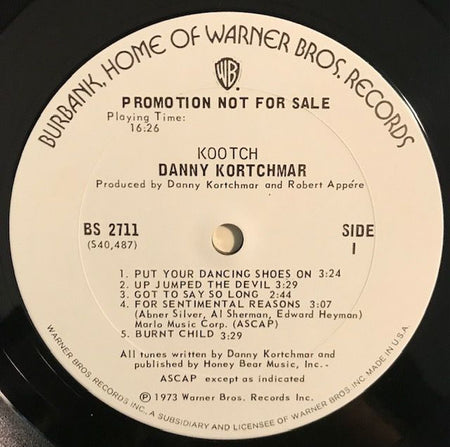 Danny Kortchmar : Kootch (LP, Album, Promo)