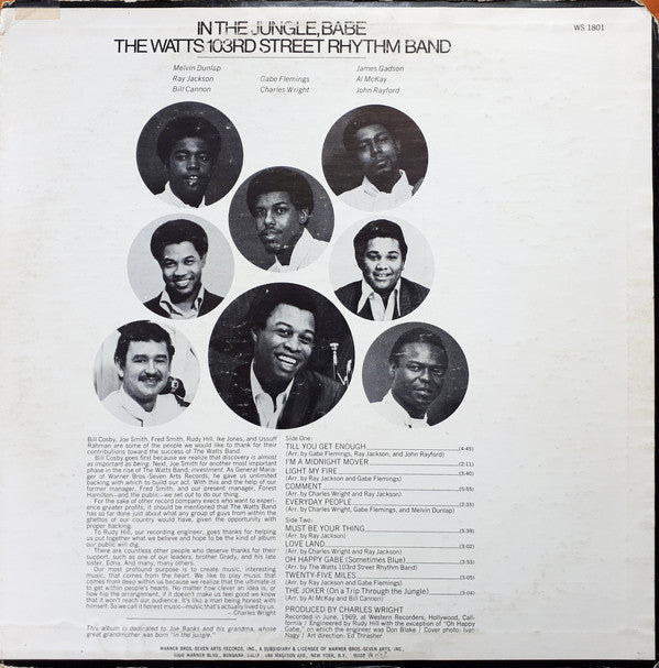 The Watts 103rd Street Rhythm Band* : In The Jungle, Babe (LP, Album, Ter)