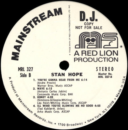 Stan Hope : Stan Hope (LP, Album, Promo)