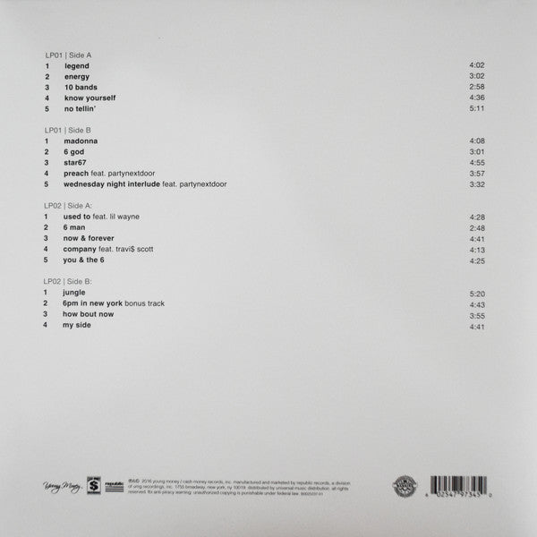 Drake : If You're Reading This It's Too Late (2xLP, Mixtape, RE)