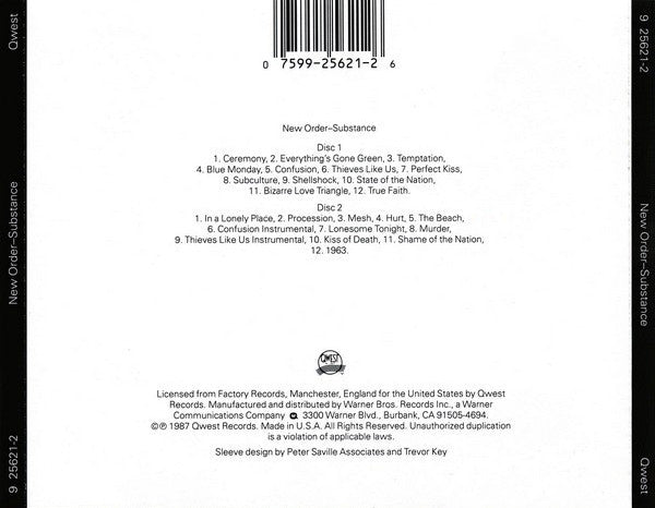 New Order : Substance (2xCD, Comp, RP, Dou)