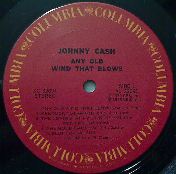 Johnny Cash : Any Old Wind That Blows (LP, Album, Ter)