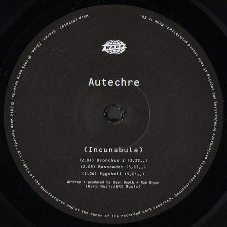Autechre : Incunabula (2xLP, Album, RE, RP)