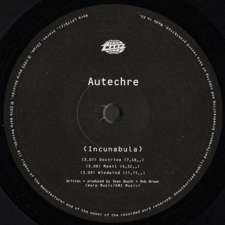 Autechre : Incunabula (2xLP, Album, RE, RP)