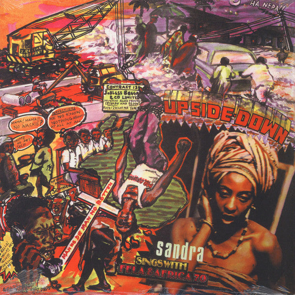 Sandra* Sings With Fela* & Africa 70 : Up Side Down (LP, Album, RE)